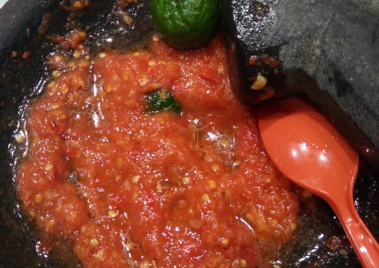 Resep 6. Sambal tomat ala warung Banyuwangi, Lezat