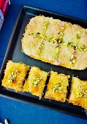 صورة لوصفة بسبوسة بالكنافه 😋😋