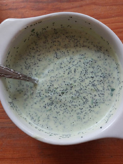 A picture of Yogurt, Basil, and Poppy Seed Dressing.