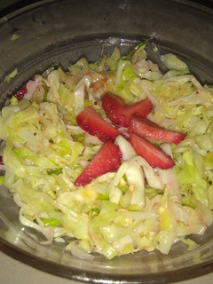 A picture of Fruit and cabbage salad.