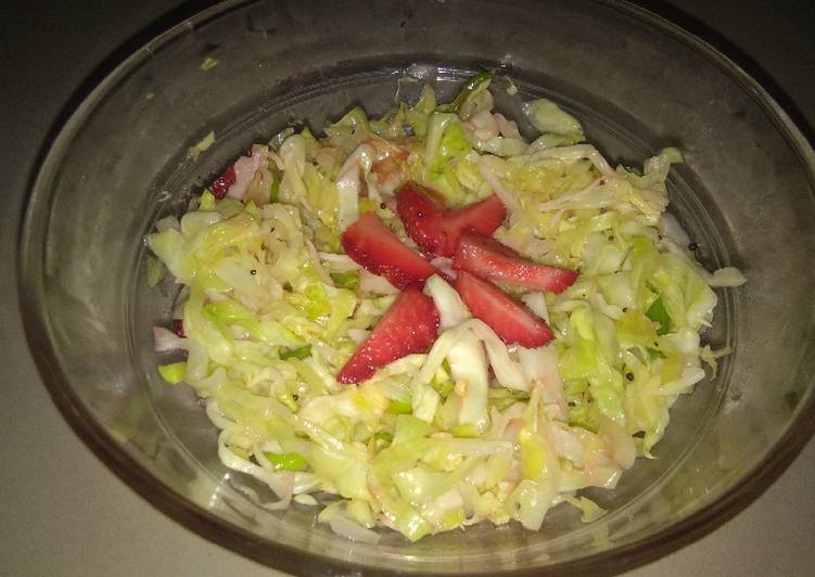 Steps to Make Perfect Fruit and cabbage salad