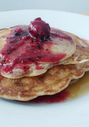 A picture of Buckwheat & Banana Pancakes.
