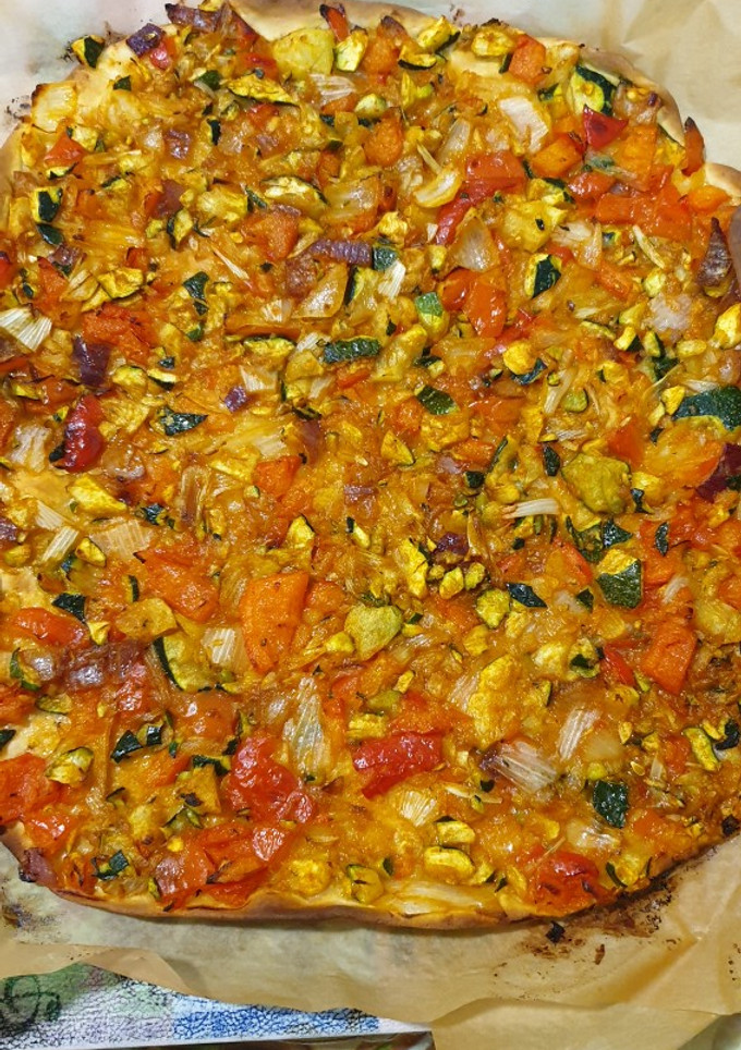 Una foto de Coca de verduras