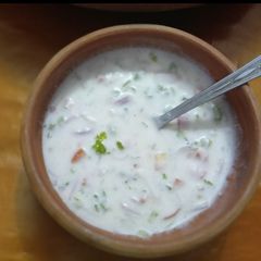 Vegetable raita A picture of Vegetable raita.