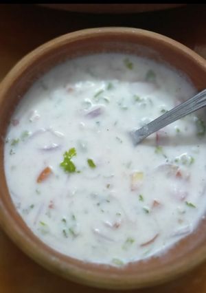 A picture of Vegetable raita.