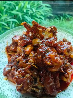 Gambar Ayam Merah Kicap Terung