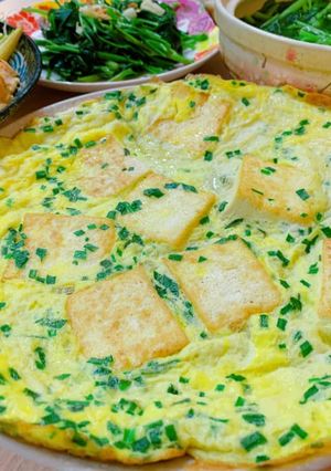 韭菜遇到豆腐蛋🍳 的食譜成品照片