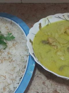 صورة لوصفة مكعبات البطاطا مع اللبن والدجاج والرز