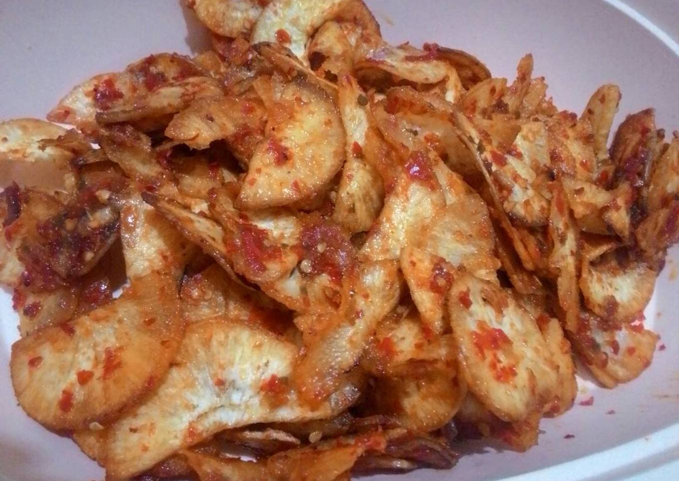 Keripik singkong balado pedas manis