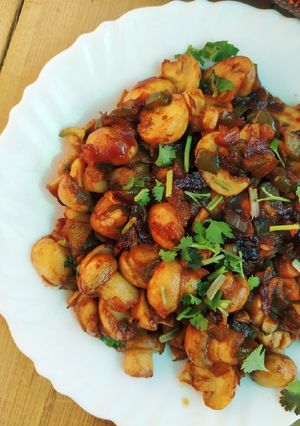 A picture of Chilli garlic mushrooms.