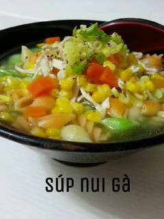Hình của món Súp Nui Gà.