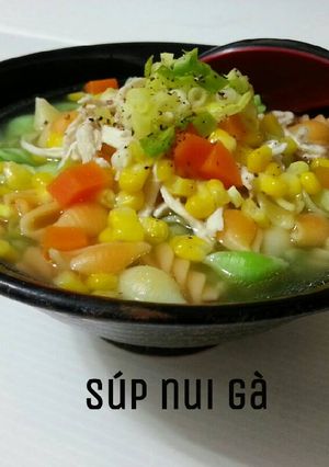 Hình của món Súp Nui Gà.