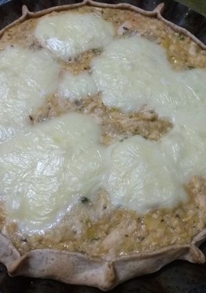 Una foto de Tarta cremosa de pollo y choclo