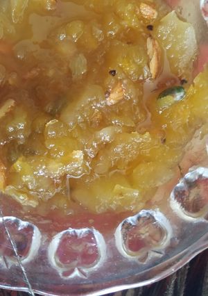 A picture of Raw muskmelon murabba.