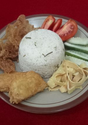 Foto resep Nasi Daun Jeruk tanpa Santan