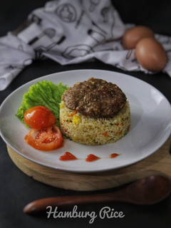 Foto resep Hamburg Rice - Nasi goreng daging burger - menu sarapan