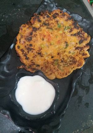 A picture of Veg chilla (whole wheat).