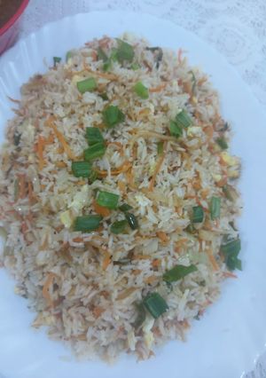 A picture of Egg fried rice.