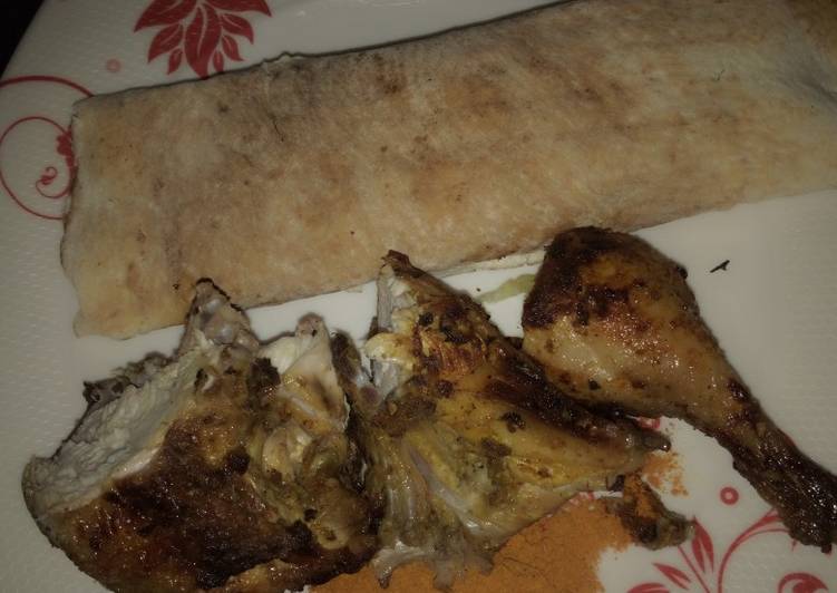 Homemade shawarma n roasted chicken