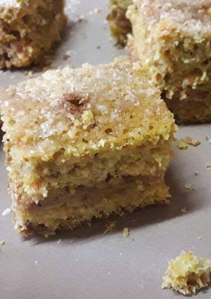 Una foto de Torta de zanahoria pasas y coco