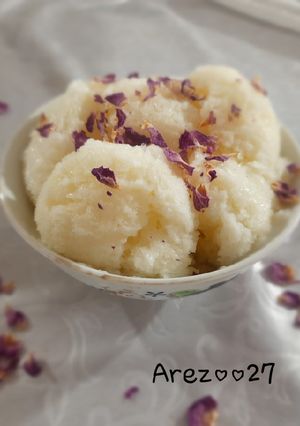 عکسی از دستور بستنی وانیلی