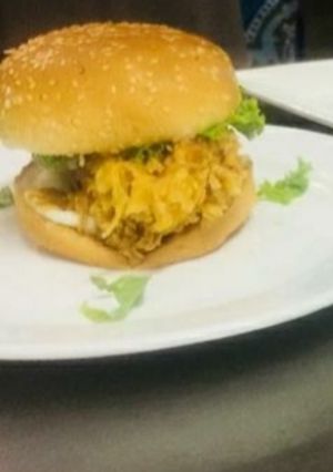 A picture of Zinger burger #CookpadApp #Ramadankityari #Fast food.
