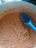 Spaghetti rojo y cremoso 🍝🍅