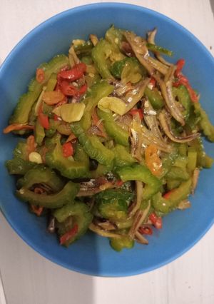 Foto resep Tumis pare ikan teri asin