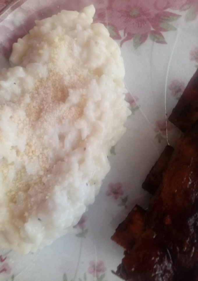 Una foto de Risotto Blanco con Asado doble cocción