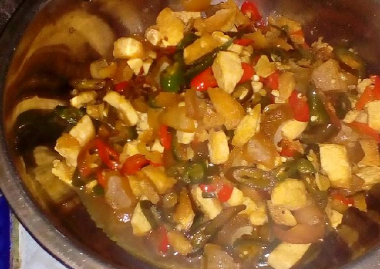 Resep Oseng kikil+ tahu, Enak