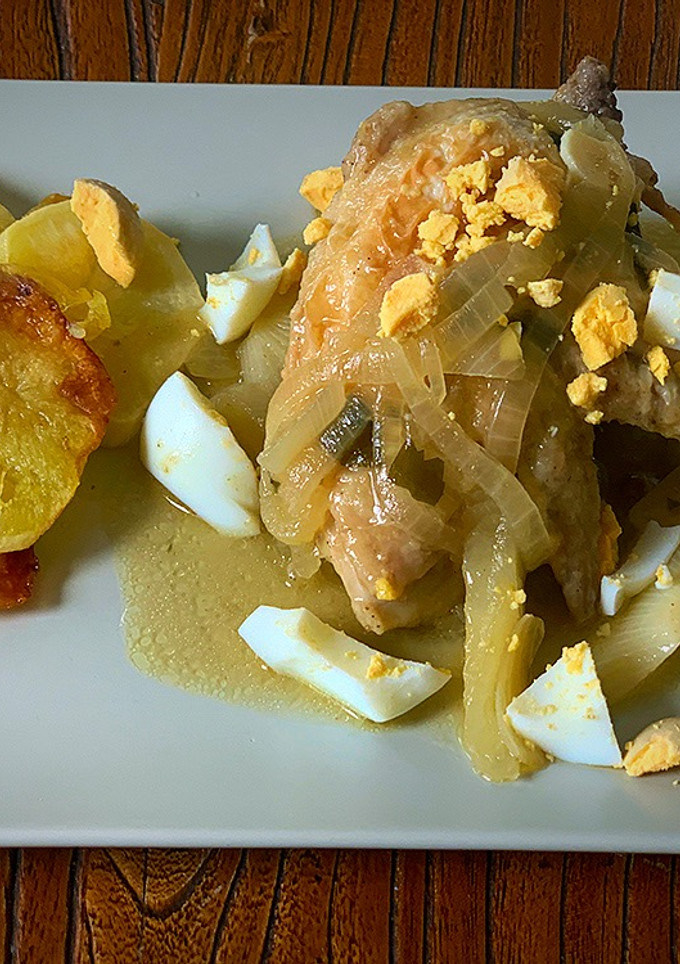 Una foto de Coquelet en salsa de miso
