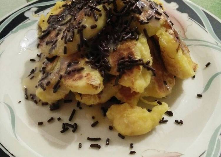 tradisional pancake buah cempedak