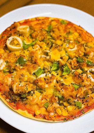Hình của món Pizza hải sản bằng nckd.
