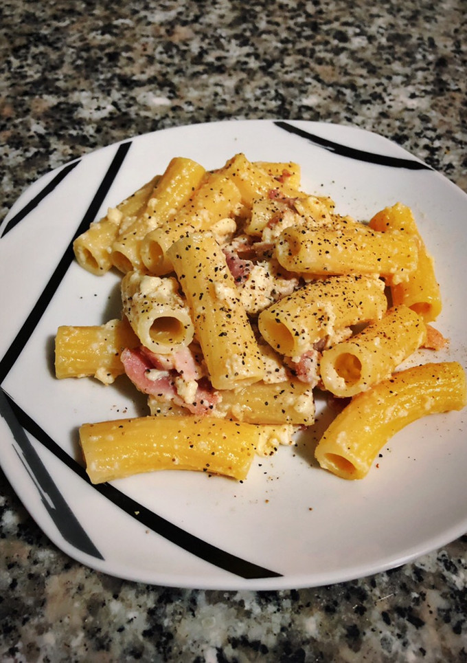 Una foto de Pasta a la carbonara