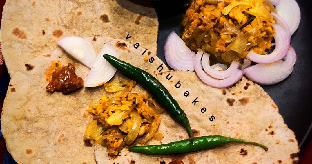 Maharashtrian Lunch Zunka Bhakri Recipe by Vaishali Suhas Cookpad