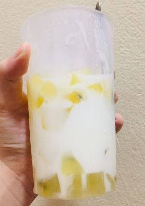 Hình của món Sữa chua thạch chanh dây.