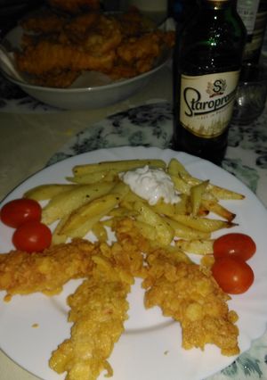 O poză a rețetei Pui crispy cu fulgi de porumb.