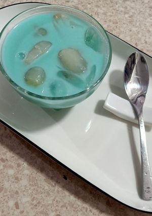 Foto resep Blue Ice Buah Leci Susu