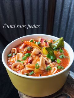 Foto resep Cumi saos pedas