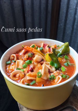 Foto resep Cumi saos pedas