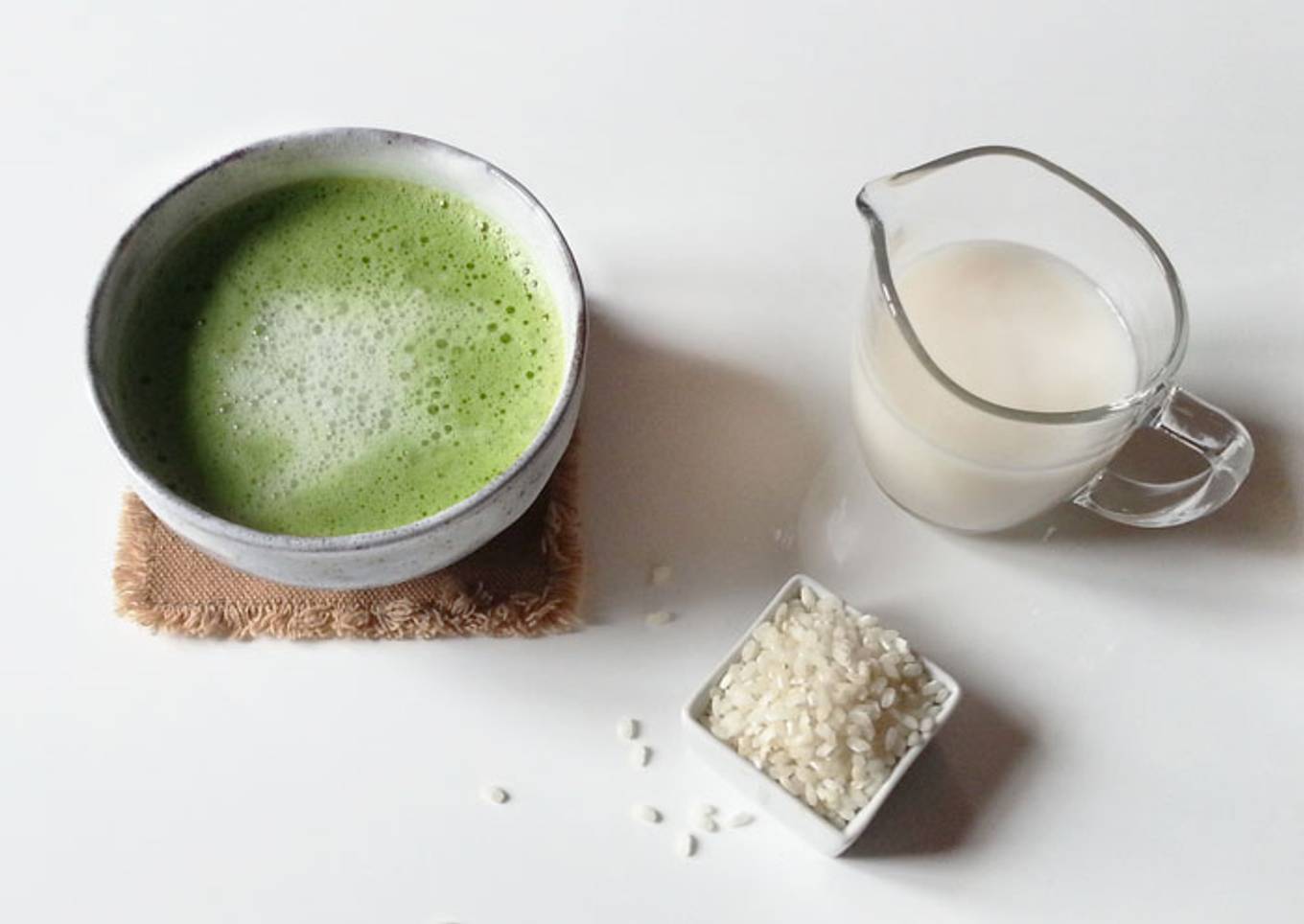 Matcha Latte con leche de arroz (sin gluten)
