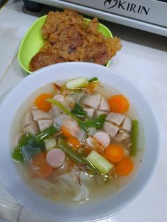 Foto resep Sayur sop sosis baso