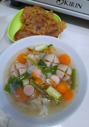 Foto resep Sayur sop sosis baso