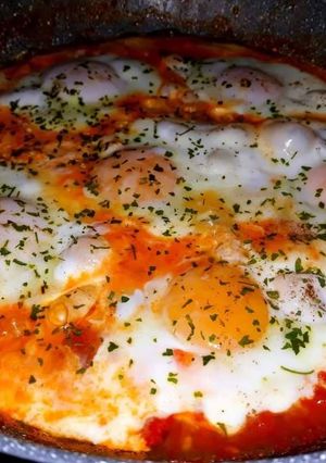 O poză a rețetei Shakshuka !.