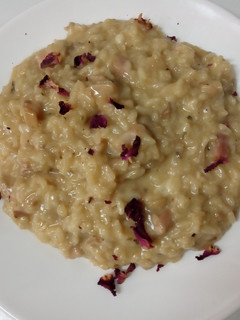 Una foto de Risotto de setas y bacon para 2 personas