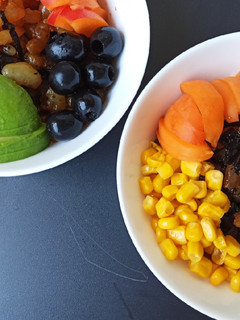 Una foto de Poke bowl. Mi versión con quinoa