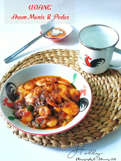 Foto resep Udang Asam Manis + Pedas