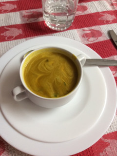 Una foto de Crema de calabaza suave