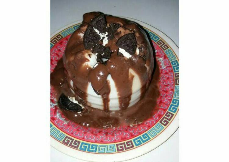 Puding vanila vla coklat