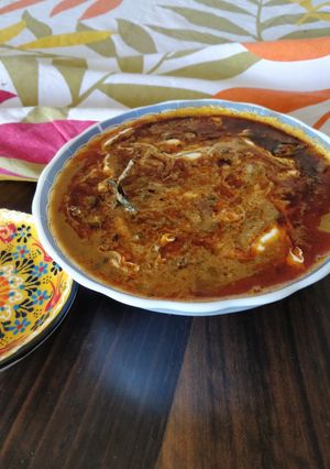 A picture of Dal makhani is black dal cooked in slow flame.